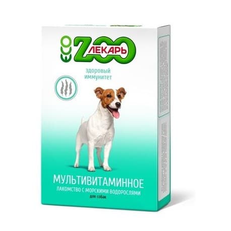 Лакомство мультивитаминное "ЭКО ZOOЛЕКАРЬ" для собак "Здоровый иммунитет", 90 таб 