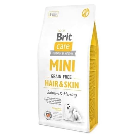 Брит 400 г Care MINI GF Hair & Skin беззерн.корм д/с мини-пород с шерстью, требующ. ухода