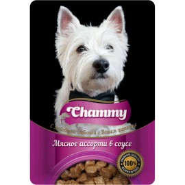 Chammy Корм консервированный для собак, с кроликом в соусе, 85 гр