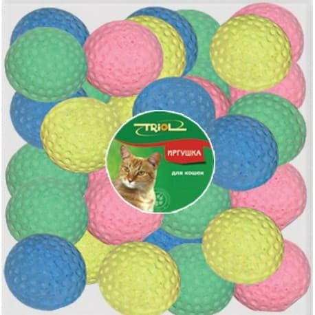 Игрушка для кошек Triol мяч для гольфа одноцветный диаметр 4,5 см