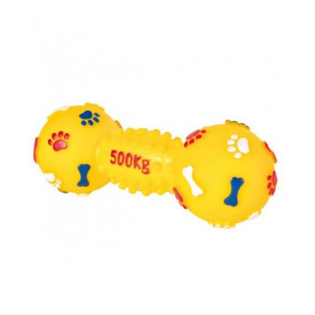 Игрушка TRIXIE виниловая для собаки "Гантель" со звуком, диаметр 19 см