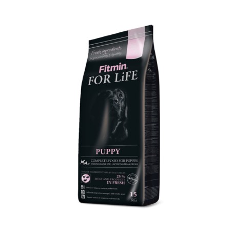 Сухой корм Fitmin For Life Puppy для щенков, беременных и кормящих собак всех пород (15 кг)