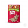 Влажный корм Мяу! для взрослых кошек, желе с телятиной и овощами (0,1 кг)