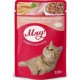 Влажный корм Мяу! для взрослых кошек, с кроликом в нежном соусе (0,1 кг)