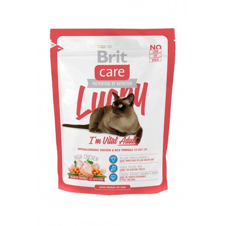 Brit Care Cat Lucky Vital Adult для взрослых кошек, курица (400 г)