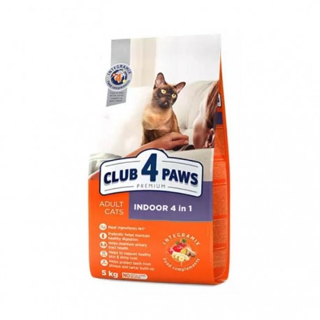 Сухой корм для кошек Club 4 Paws Премиум для взр. кошек живущих в помещении, 14 кг