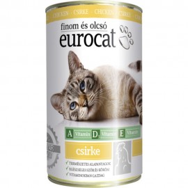 Euro cat консервы для кошек с курийец (415 г)