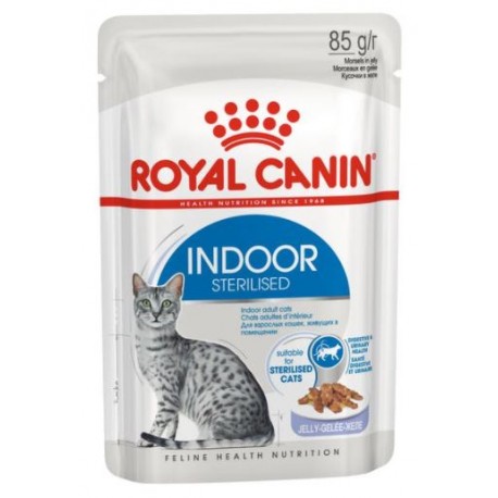 Влажный корм ROYAL CANIN Indoor Sterilised in Jelly, кусочки в желе (85 г)