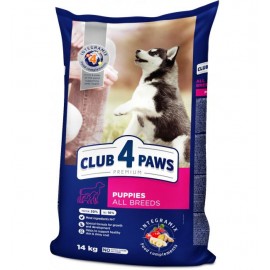 Club 4 Paws Сухой корм для щенков всех пород с высоким содержанием курицы (14 кг)