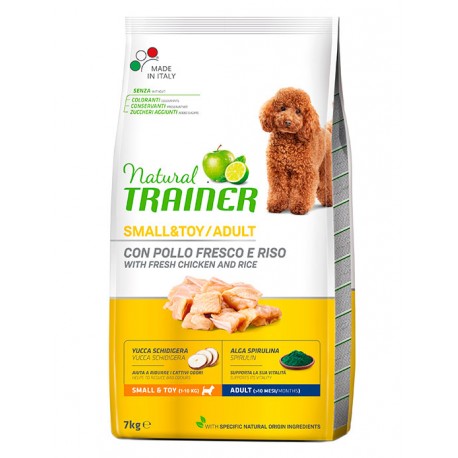 Сухой корм Trainer Natural для взрослых собак мелких и миниатюрных пород от 1 до 10 кг и старше 10 мес, курица (7 кг)