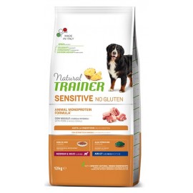 Сухой корм Trainer для собак с чувствительным пищеварением крупных и средних пород старше 12 мес, со свининой (12 кг)