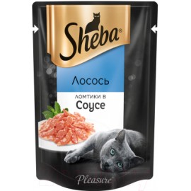 Влажный корм Sheba ломтики в соусе, лосось (0,085 кг)