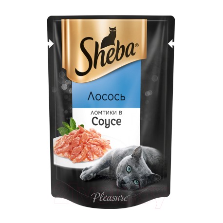 Влажный корм Sheba ломтики в соусе, лосось (0,085 кг)