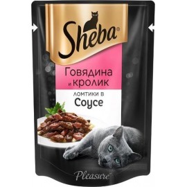 Влажный корм Sheba ломтики в соусе, говядина и кролик (0,085 кг)