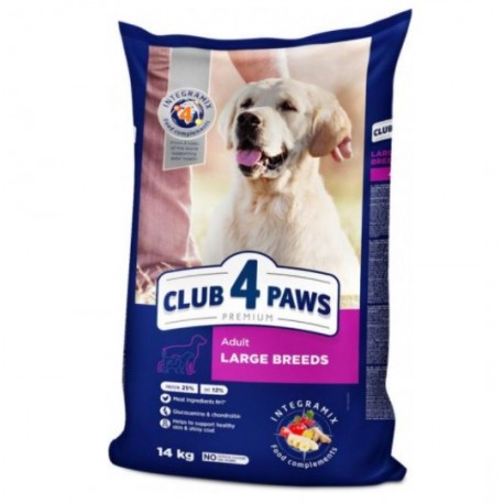 Сухой корм Club 4 Paws Премиум для взрослых собак крупных пород (14 кг)