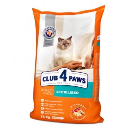 Сухой корм Club 4 Paws Премиум для взрослых стерилизованных кошек 14 кг