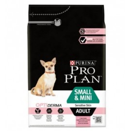 Pro Plan Корм сухой полнорацион. для взрослых собак с чувств. кожей мелких и карликовых пород с лос.и рис (3 кг.)