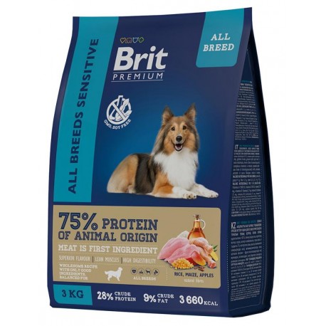 Brit Premium Lamb & Rice Гипоаллергенный корм для всех пород, 