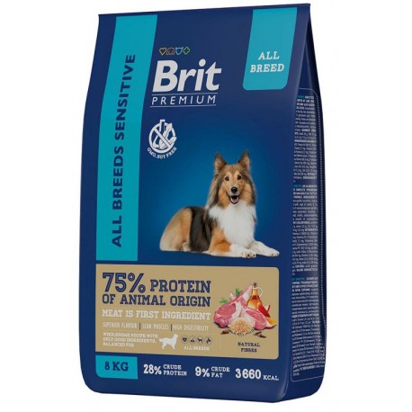 Сухой корм Brit Premium by Nature для собак с чувствительным пищеварением (8 кг)