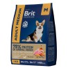 Сухой корм Brit Premium Adult M для взрослых собак средних пород (3кг)