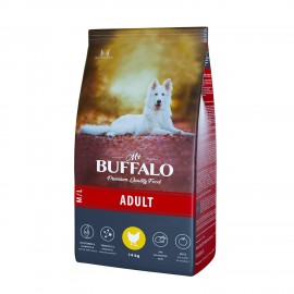 Сухой корм Mr. Buffalo Adult M/L для собак средних и крупных пород (курица)14 кг.