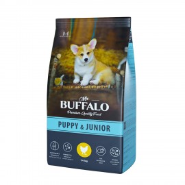 Сухой корм Mr. Buffalo Puppy & Junior для щенков и юниоров (курица)14 кг.