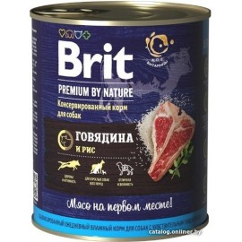 Брит Консервы д/собак Brit Premium BEEF&RICE Говядина и рис, 850г