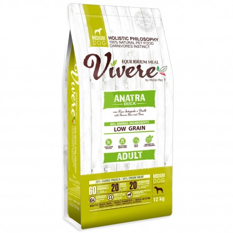 Сухой корм Vivere Medium Adult Duck для собак средних пород (утка), 12 кг
