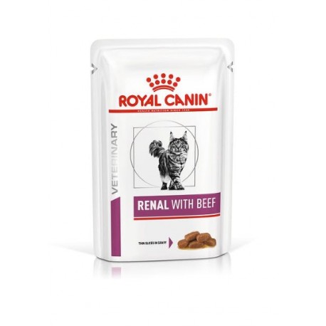 ROYAL CANIN RENAL FELINE BEEF - диета при почечной недостаточности (0,085 кг)