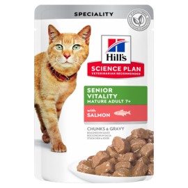 Влажный корм Hill's Science Plan Senior Vitality для пожилых кошек, с курицей (0,085 кг)