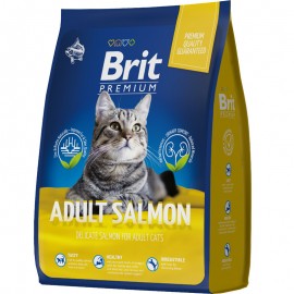 Сухой корм Brit для взрослых кошек, с лососем в соусе (2 кг)