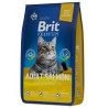 Сухой корм Brit Premium для взрослых кошек, с лососем в соусе 8кг