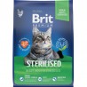 Сухой корм Brit Premium Cat Sterilised курица и печень для кастрир. котов 400гр
