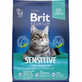 Брит 400г NEW Premium Cat Sensitive гипоалл. с ягненком д/кошек с чувств.пищеварением