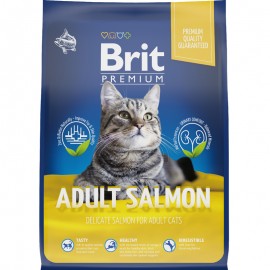 Брит 400г NEW Premium Cat Adult Salmon д/взр. кошек с лососем в соусе