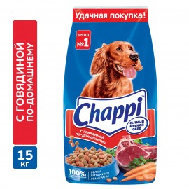 Сухие корма для собак Chappi говядина по домашнему (15кг.)