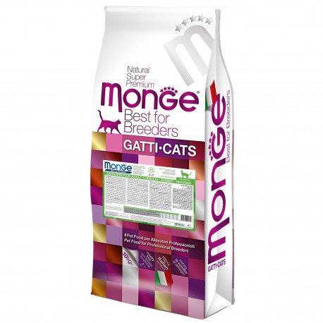 Сухой монопротеиновый корм Monge Cat для взрослых котов, с кроликом (10 кг)