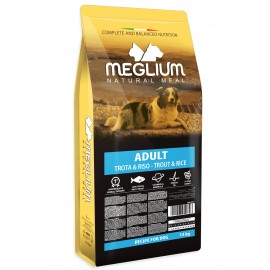Меглиум сухой корм MEGLIUM Fish & Rice для собак с чувствительным пищеварением с рыбой (14 кг)