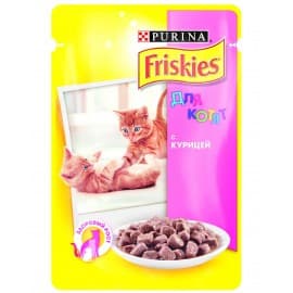 FRISKIES консервы с курицей в подливе для котят (0,1 кг.)