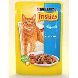 FRISKIES консервы с лососем в подливе для взрослых кошек (0,1 кг.)