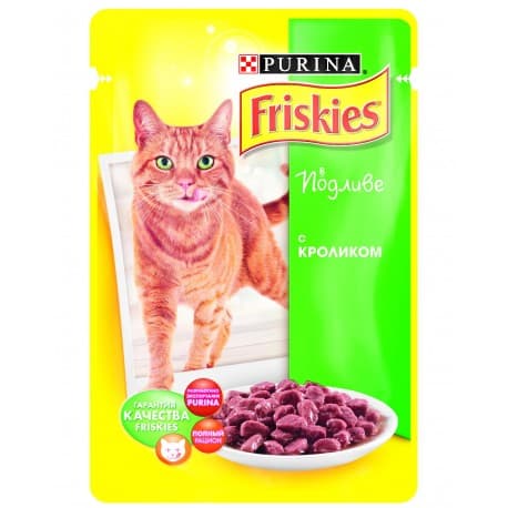 FRISKIES консервы с кроликом в подливе для взрослых кошек (0,1 кг.)