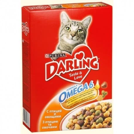 Darling. Корм сухой полнорационный для взрослых кошек с курочкой по-домашнему и овощами (10 кг.)