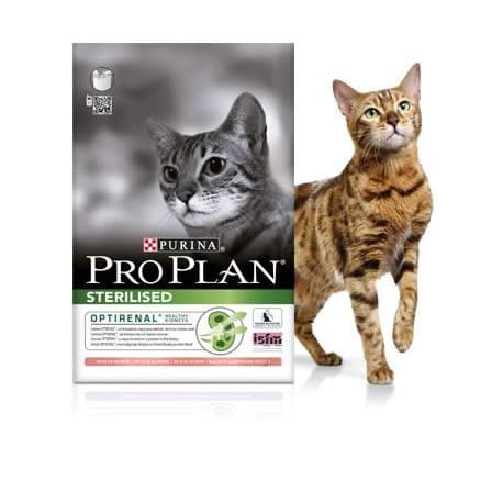 Pro Plan Корм сухой полнорацион. для взрослых стерилизованных кошек и кастрированных котов с лососем (0,4 кг.)