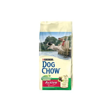 Dog Chow Корм сухой полнорационный, для взрослых активных собак, с курицей (14 кг.)