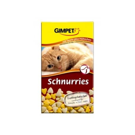 Витамины GIMPET, 650шт. для кошек (витаминизированные сердечки с таурином и курицей с ТГОС)