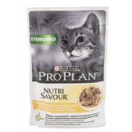 Pro Рlan Корм полнорац. консервы для взрослых кошек с чувств. пищеварением с океан. рыбой в соусе (пакет 0,085 кг.)