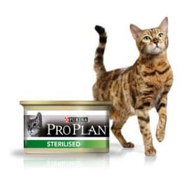 Pro Plan Корм консервированный для стерилизованных кошек и кастрированных котов с тунцом и лососем (0,085 кг.)