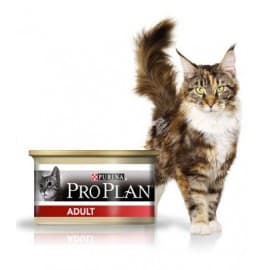 Pro Рlan Корм полнорацион. консервированный для взрослых кошек с тунцом (0,085 кг.)