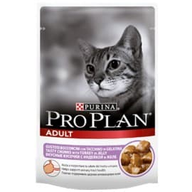 Pro Рlan Корм полнорацион. консервированный для взрослых кошек с индейкой (0,085 кг.)