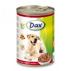 Консервированный корм для собак Dax кусочки с говядиной, 1240 гр